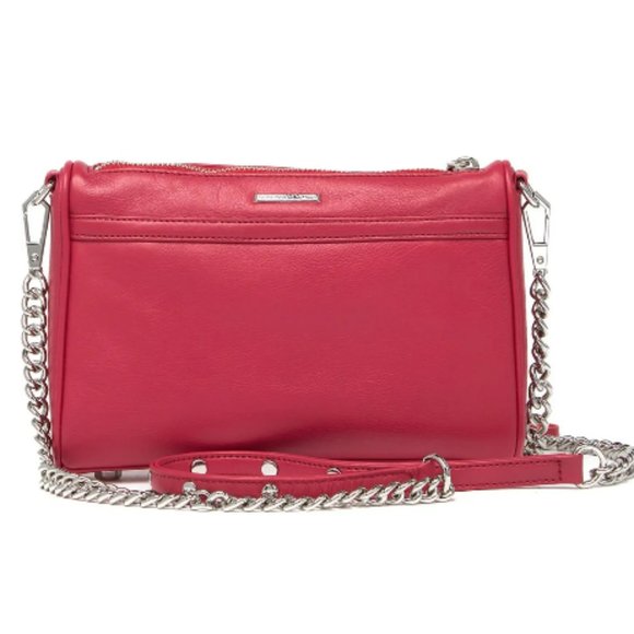 NWT Rebecca Minkoff Mini M.A.C. Red Leather Crossbody Bag BRAND NEW WITH TAG - Picture 5 of 7